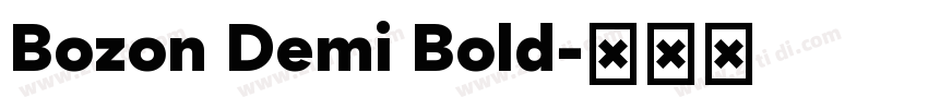 Bozon Demi Bold字体转换